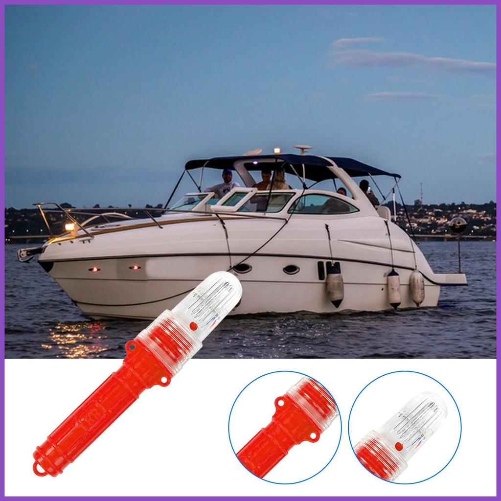 LED Flare สําหรับพายเรือปลา Luring เครื่องมือตกปลากันน้ําความปลอดภัย Flares Day Night LED Luring Lig