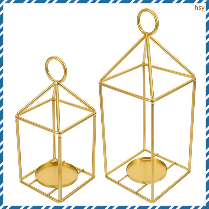 Pillar Candle Holder Candles Simple Candlestick Stand 2 Pcs huyisheng