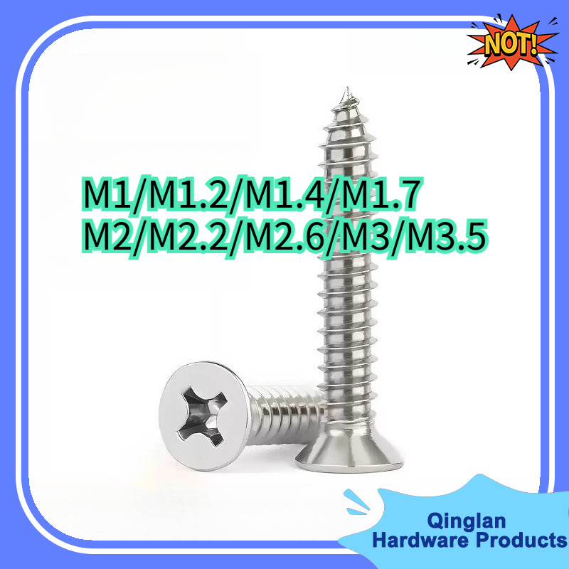น็อต สกรู หัวเตเปอร์ แฉก F+ เกลียวปล่อย สแตนเลส 304 / Flat Head Phillip Tapping Screw 304 stainless 