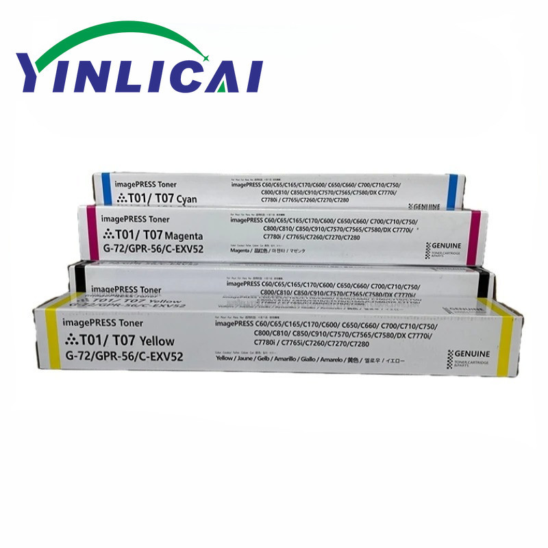 สามารถ T01 T07 ตลับหมึกสําหรับ Canon IR C60 C650 C700 C710 C750 C800 C810 C850 C910 ญี่ปุ่นใช้งานร่ว