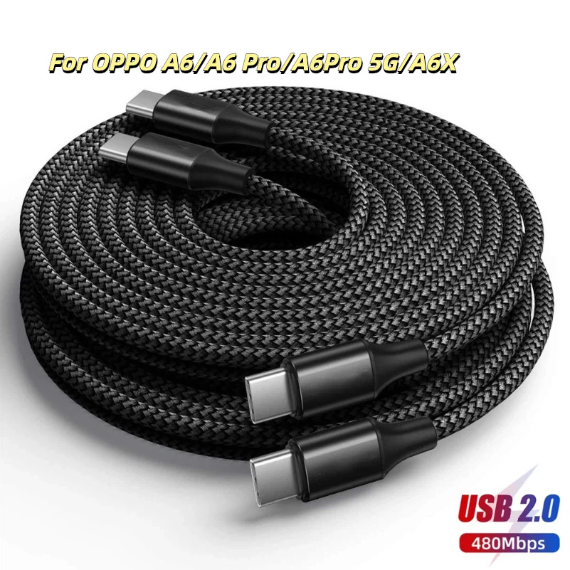3M 5M 8M Extension cable PD60W Type-C to C Fast Charger Data Cable Extension เข้ากันได้กับกล้องแล็ปท
