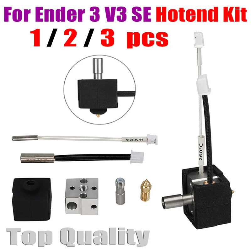 สําหรับ Ender 3 V3 SE Hotend อัพเกรดชุดบล็อกความร้อนอุณหภูมิสูงสแตนเลสคอหลอด Hotend ชุดสําหรับ Ender
