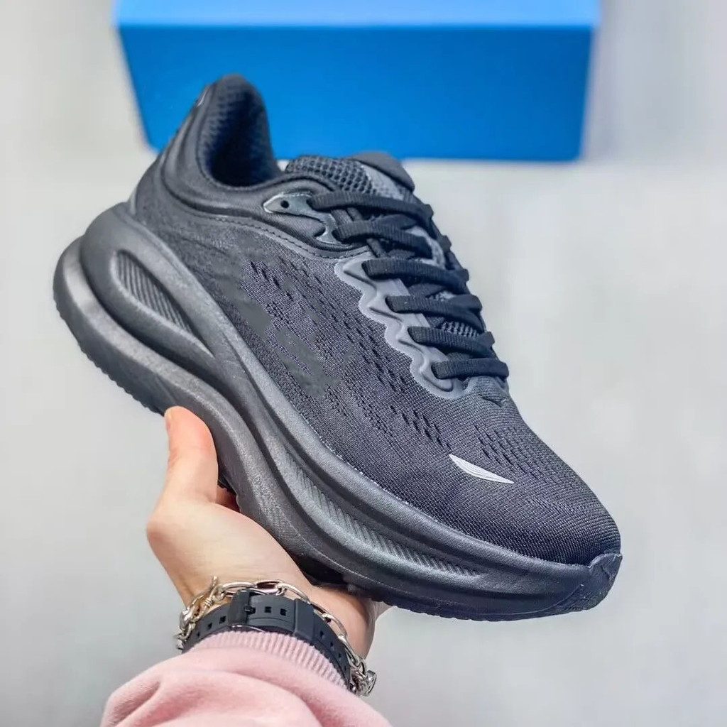 HOKA HOKA Bondi 9 รองเท้าวิ่งผู้ชายน้ําหนักเบา Cushioned ฤดูหนาวแผนที่ Trainers Breathable กีฬากลางแ