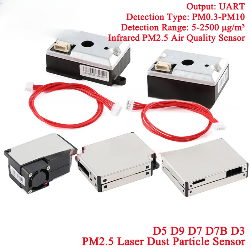 PM2.5 Air Particle/Dust Sensor D5 D9 D7 D3 เลเซอร์ D01 DC01 อินฟราเรด IR โมดูล Air แก๊ส Pollution De