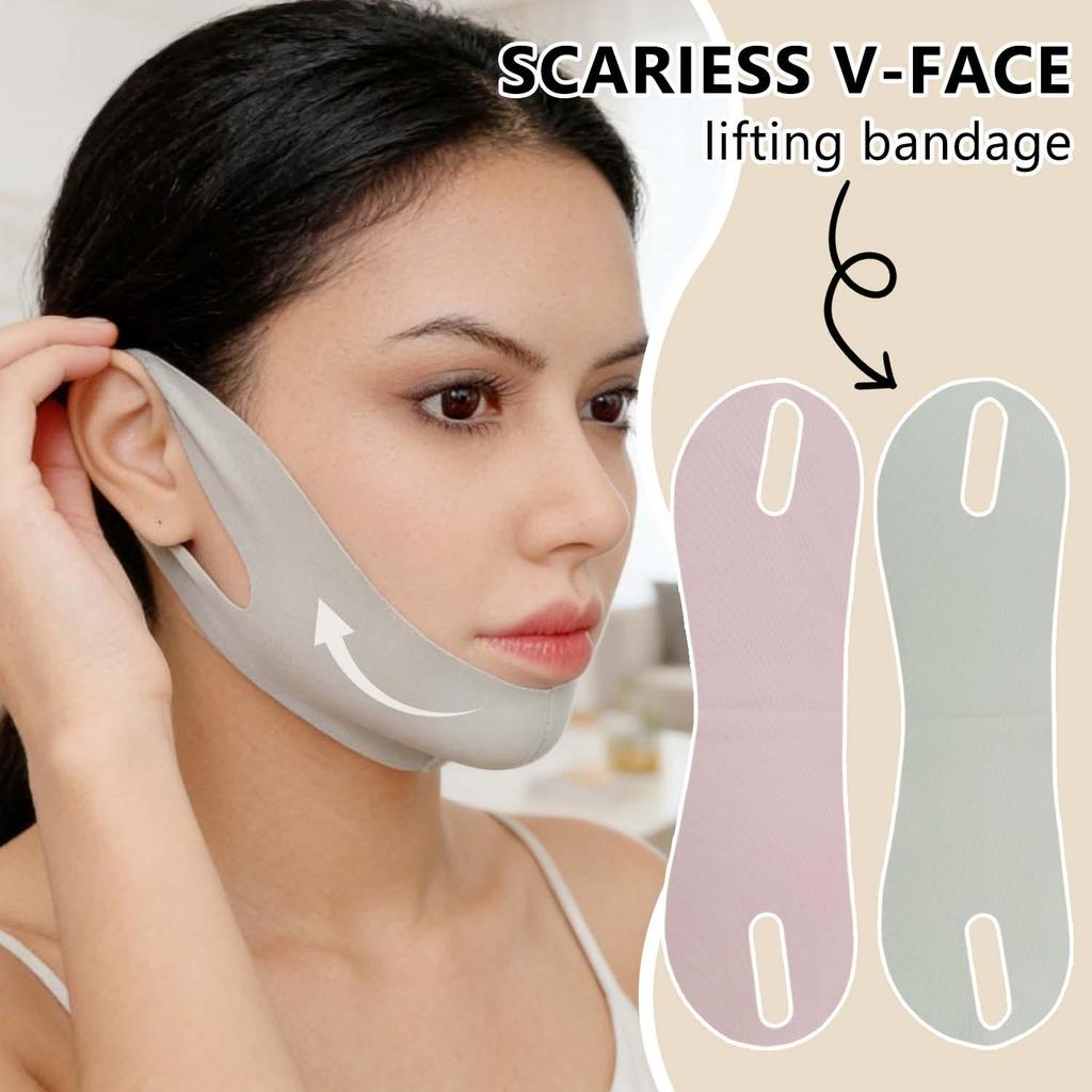 2 ชิ้นพรีเมี่ยมไลคร่า V-Face Lifting Mask | ความสะดวกสบายยืดหยุ่นสําหรับสวมใส่ยาว | คอนทัวร์ | การออ