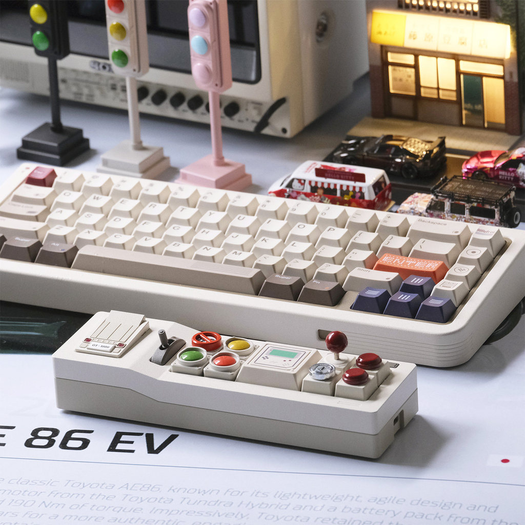 [คําแนะนําอิทธิพล] 80Retros Autopad Car HUB Keyboard Retro AE86 Desk Match