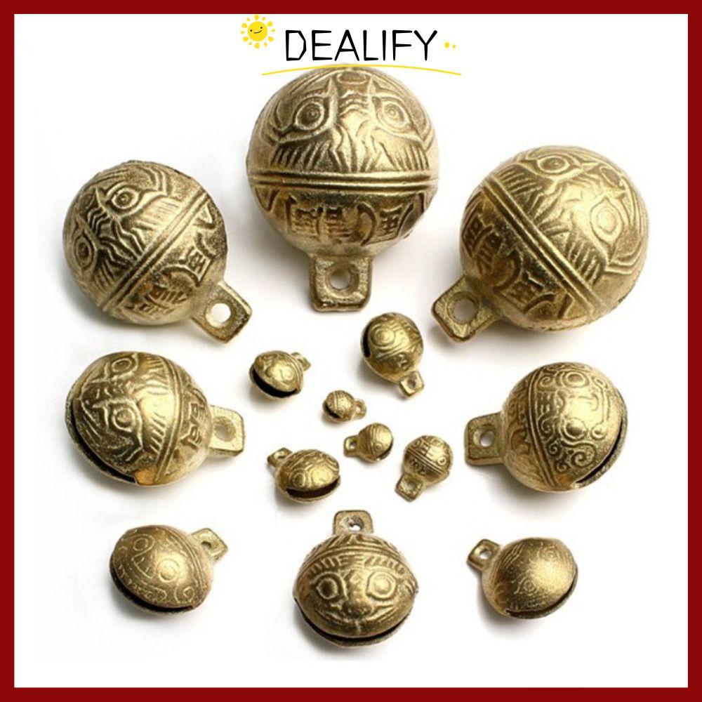 in stockDEALIFY กระดิ่งทองเหลือง, 11mm14mm16mm18mm20mm Vintage Dog Collar Bells, Mini Copper Bells เครื่องประดับอุปกรณ์เสริม