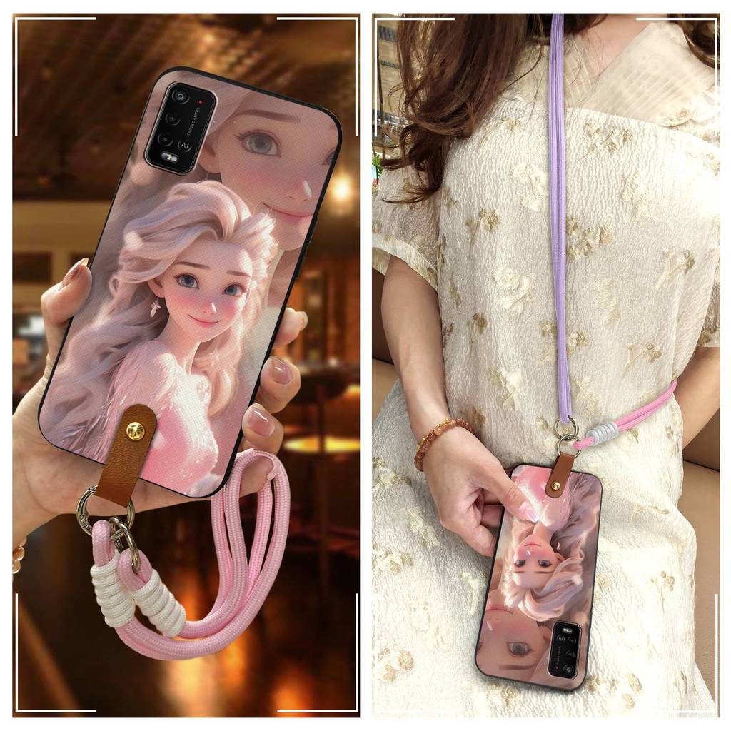 เคสโทรศัพท์สะพายข้างแนวทแยงสําหรับ Wiko Power U20 ป้องกันกรณีแฟชั่นสร้อยคอ Graffiti Dirt-proof กันกร