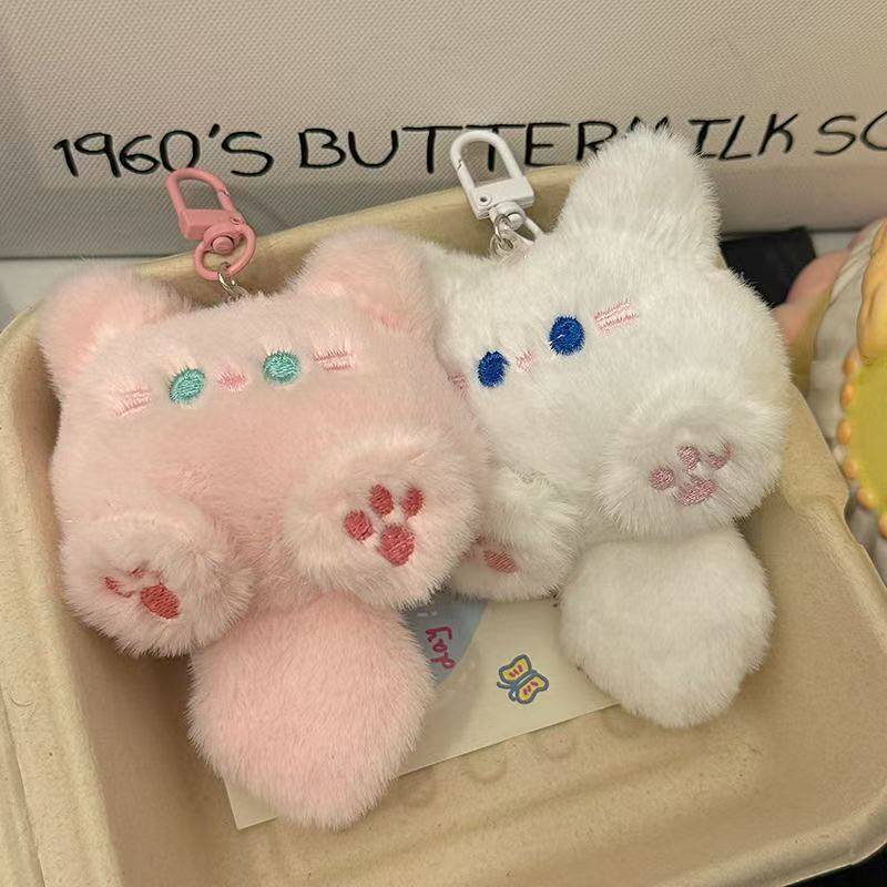 Internet Hot Cute Plush Long Tail Cat Keychain Pendant Soft Husband Doll Doll Schoolbag Accessories ItWE