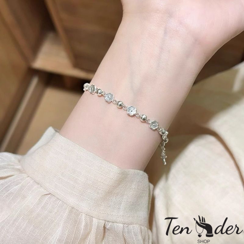 COD-ส่งเร็วจากไทย🎀กำไลข้อมือลายดอกพีชและผีเสื้อสไตล์จีนใหม่ สวยงาม น่ารัก เหมาะสำหรับนักเรียน มีเสน่ห์โรแมนติก-Ten