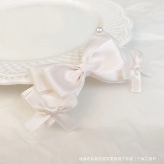 Nifu Fu's Bow Lolita Skirt Hairpin Material Girl's Bow Bag Shoes Accessories