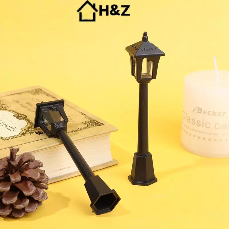 H&Z 1 PC Mini โคมไฟไฟถนนรุ่นสามมิติสําหรับบ้านตุ๊กตาจิ๋วตกแต่ง Nice thumbnail 9