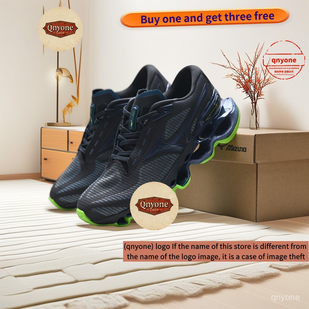 Mizuno Wave Prophecy 15 รองเท้าวิ่งตาข่ายระบายอากาศ YAG