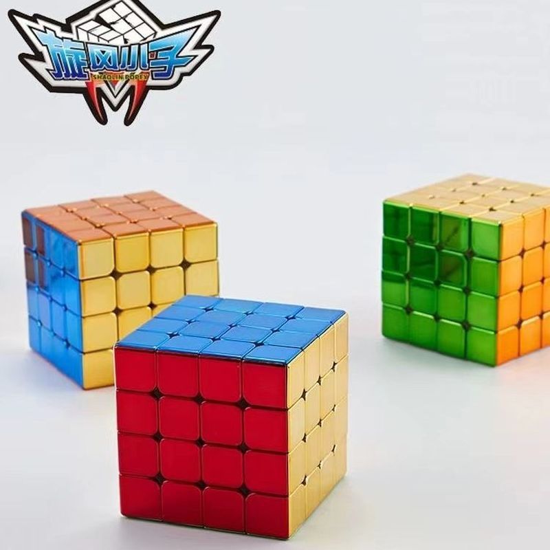 Cyclone Boy Electroplating 4th-Order Rubiks Cube Toy Power s4-Order Smooth 4-Order Quick Screw Set I