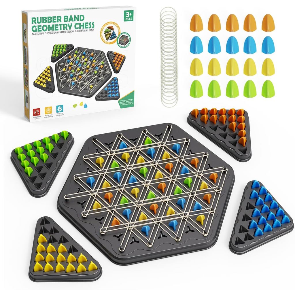 Chain Triangle Chess Game, Strategy Board Games for Kid 6-8-12, Chess Board Games for s, Family Game