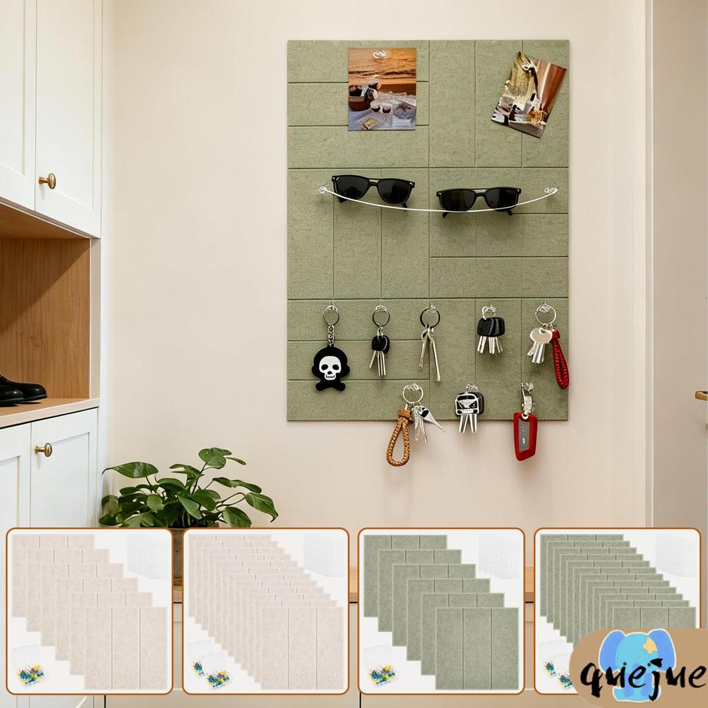 6/12 Pack Felt Bulletin Board กระเบื้องแท็บกาวและ Pushpins สําหรับตกแต่งบ้านสํานักงาน SHOPQJC2893
