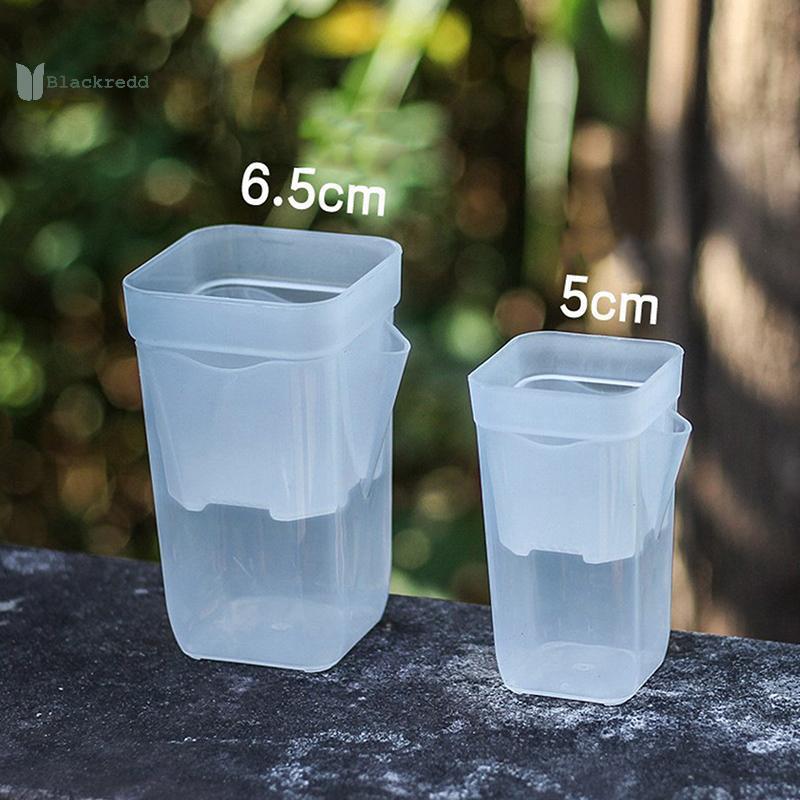 BRED กระถางรดน้ําด้วยตนเอง Mini Nursery Pots พลาสติกใสสําหรับโฆษณาของเมล็ดสํานักงานหรือสวนอพาร์ทเมนท