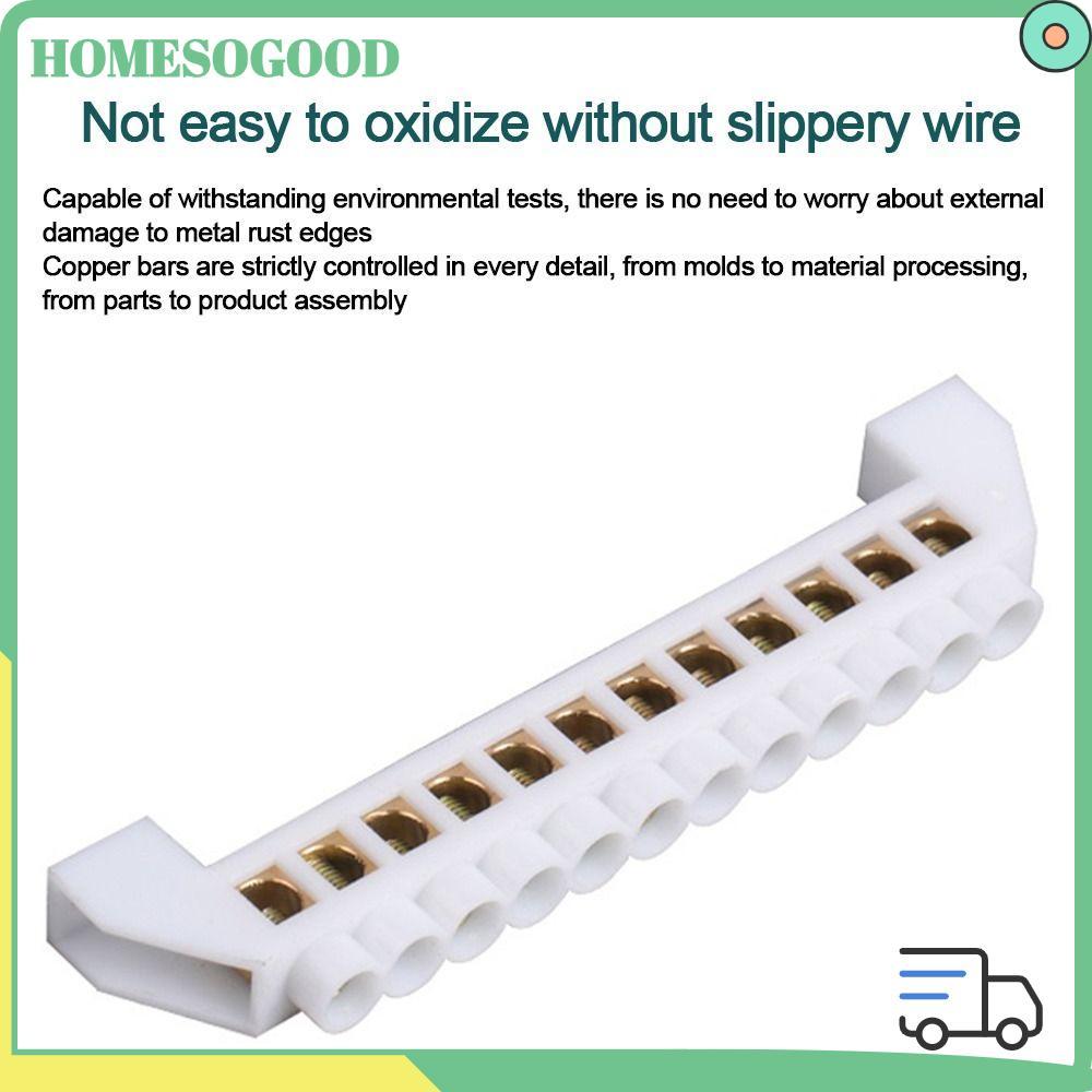 HOMESOGOOD Zero Row, ทองเหลืองพร้อมรูสกรู Grounding Terminal Block, ตัวเชื่อมต่อไฟฟ้า Multi-specific