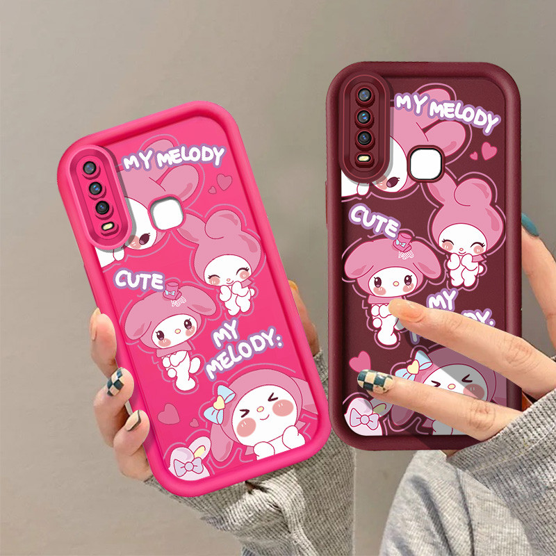 การ์ตูนน่ารัก My Melody ฝาหลังสําหรับ VIVO Y17 Y15 Y12 Y12i Y3S 1901 1902 1904 Y7S S1 กันกระแทกกรณีโ