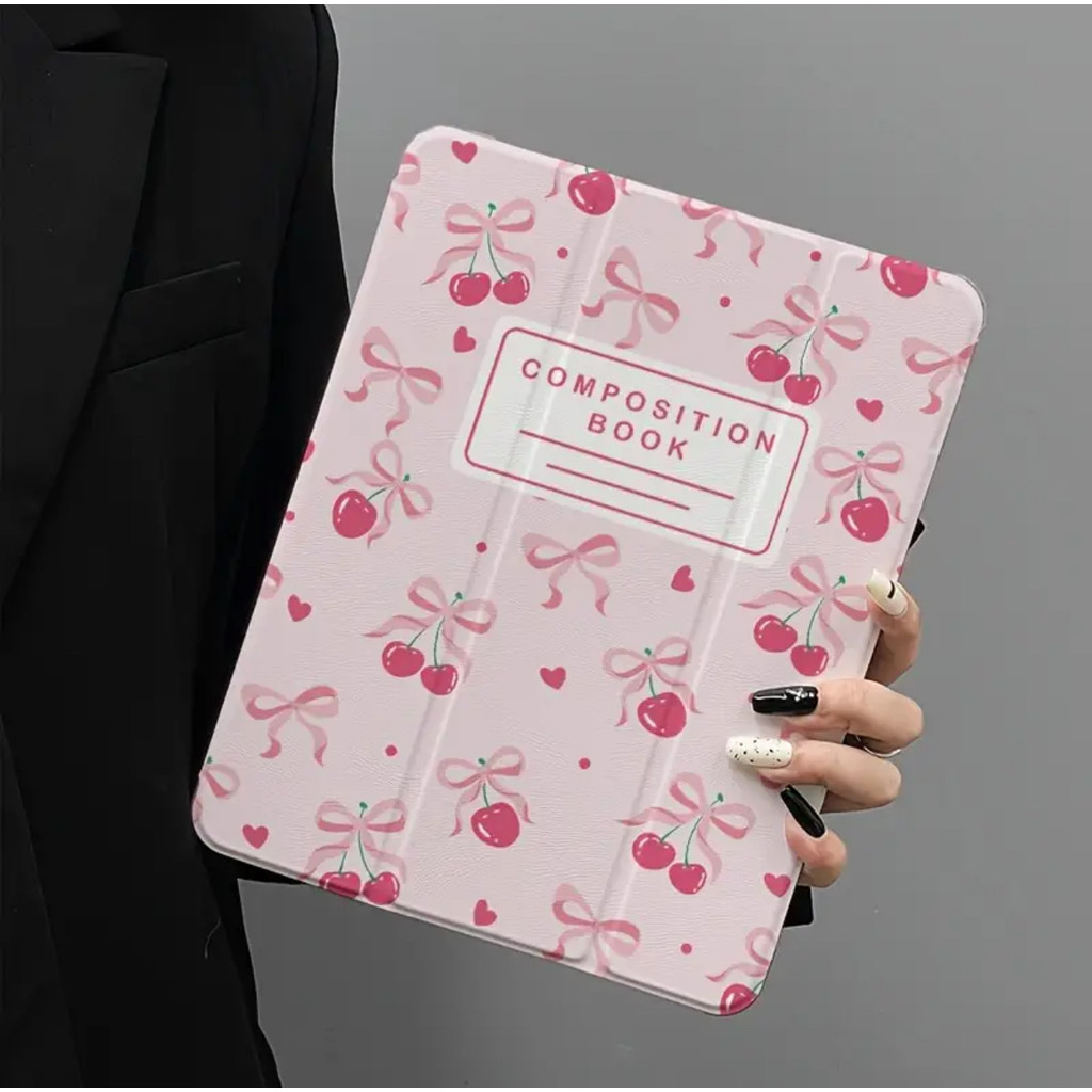 Tri-พับโบว์สีชมพูสําหรับHuawei MatePad Pro 10.8 5G 2021 2019 น่ารักการ์ตูนFlip Stand Cover MRR-W29 M