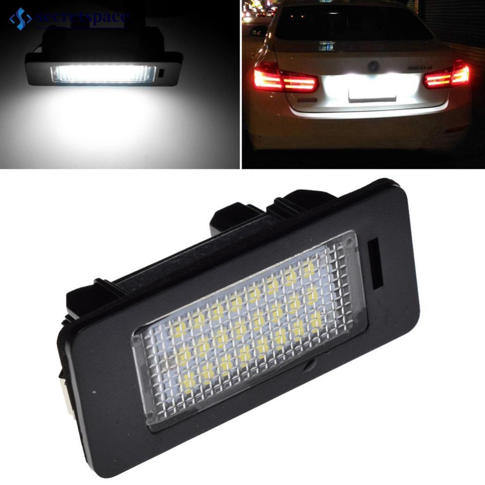 SECRETSPACE 1 PC/2 ชิ้น 6000 K ป้ายทะเบียนรถยนต์สีขาวไม่มีข้อผิดพลาดไฟ Led จํานวนใบอนุญาตสําหรับ BMW