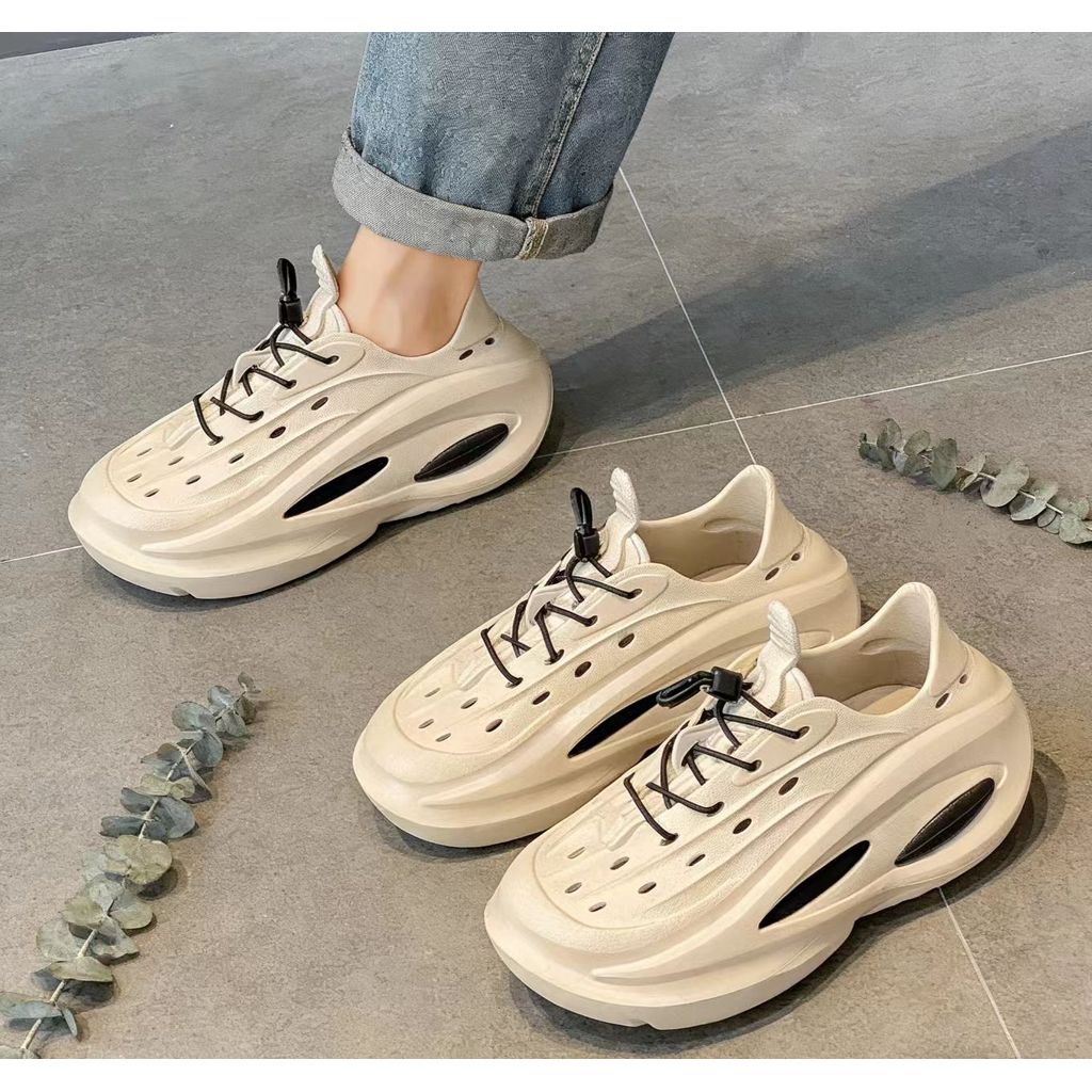 Hole Shoes-Outer Wear Wading River Tracking Sports Beach รองเท้าแตะพื้นหนากันลื่น
