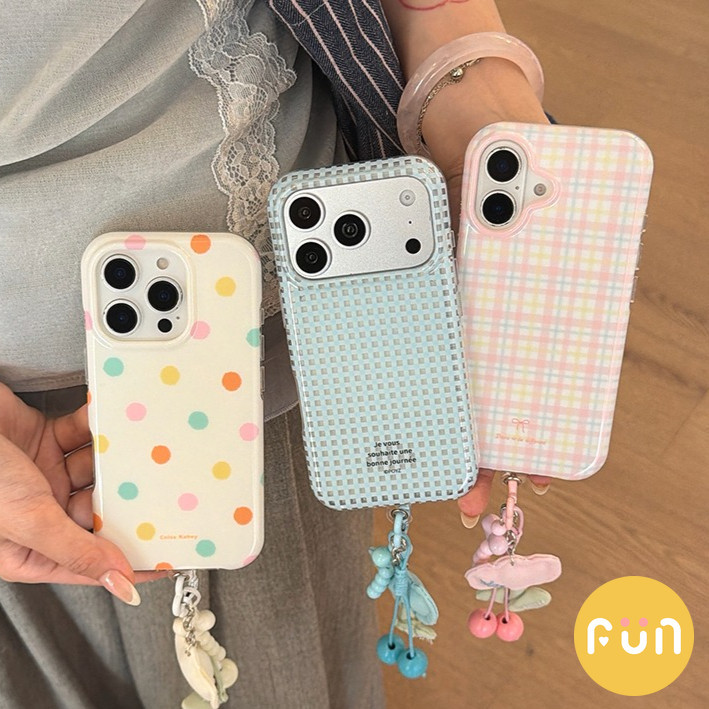 สีสัน Polka Dot ลายสก๊อต Hard PC โทรศัพท์มือถือสําหรับ รูปที่ 2