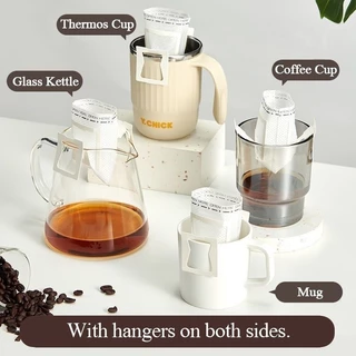 50Pcs Drip Coffee Filter Bag ถุงดริปกาแฟ 50ซอง ถุงกรองกาแฟดริป แบบมีหูแขวน 咖啡过滤袋