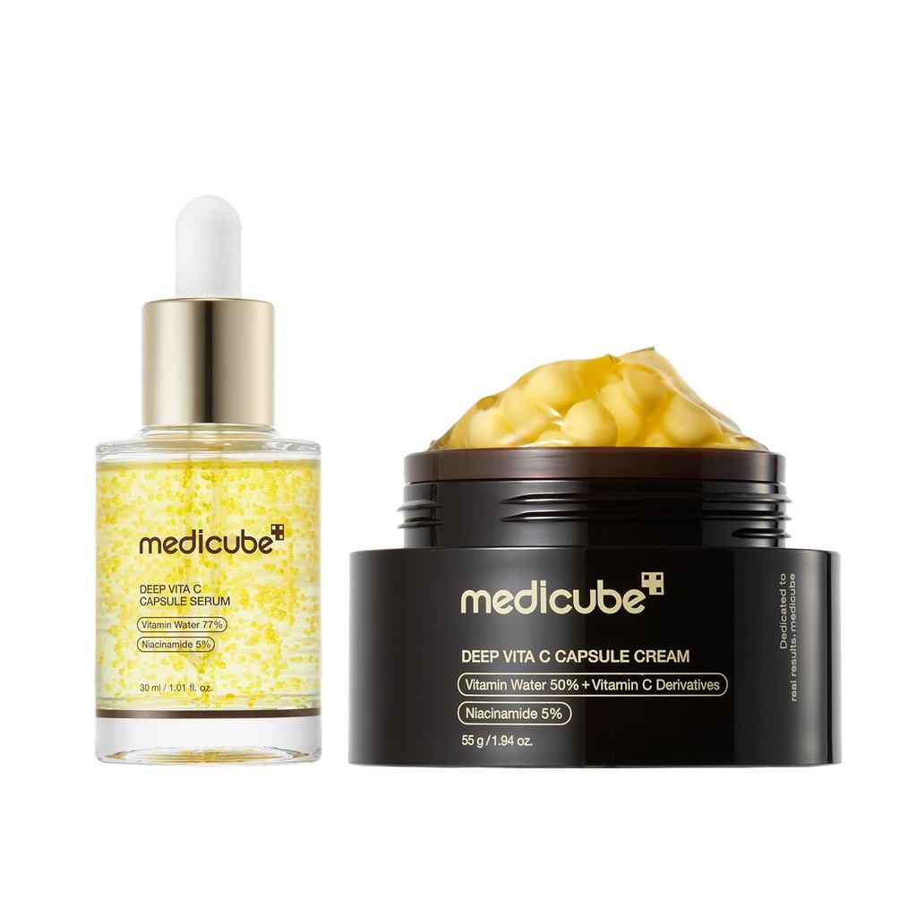 Medicube Deep Vita C Capsule Serum & Cream Duo: Liposome Vita C Capsule Serum และครีมแคปซูล Vita C |