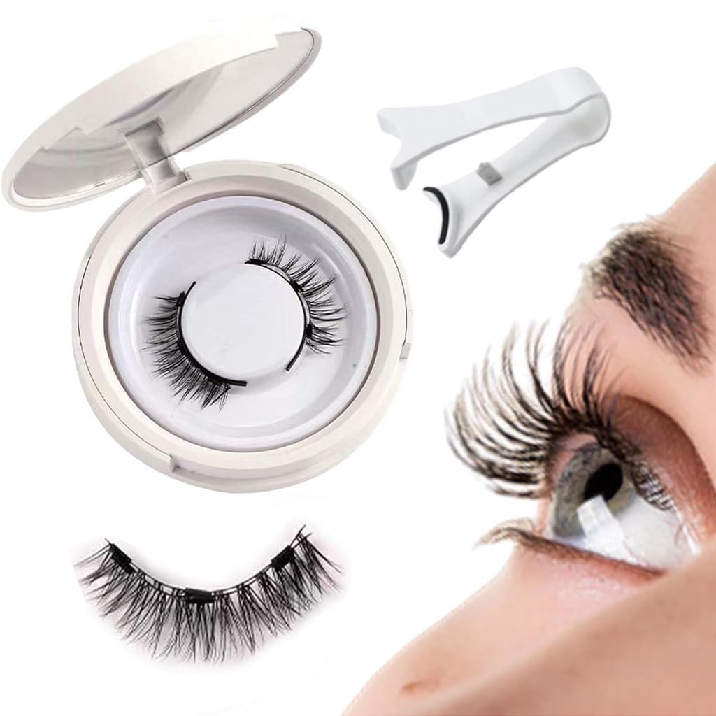 Icerostma Magnetic Eyelashes,ขนตาแม่เหล็กไม่มีอายไลเนอร์,Pestañas Magnéticas Naturales,Reusable Magn