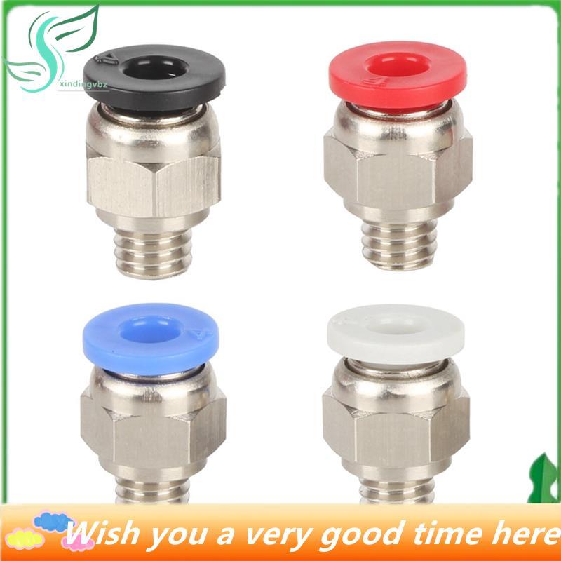 ^Star^ 1.75 มม.เส้นใยเข้ากันได้กับ PC4-M6 Quick Connector ตรงผ่านตัวเชื่อมต่อนิวเมติก 4 ชิ้น 3D ชิ้น