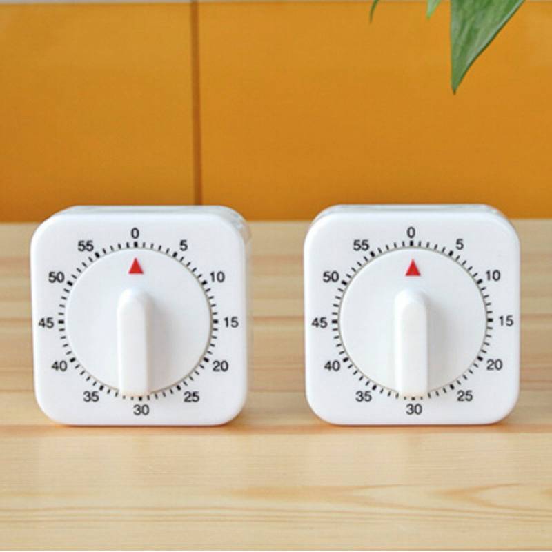 PeaceShells Mechanical Kitchen Timer 60 นาทีทําอาหารนับถอยหลังนาฬิกาปลุก Clo Tool TH