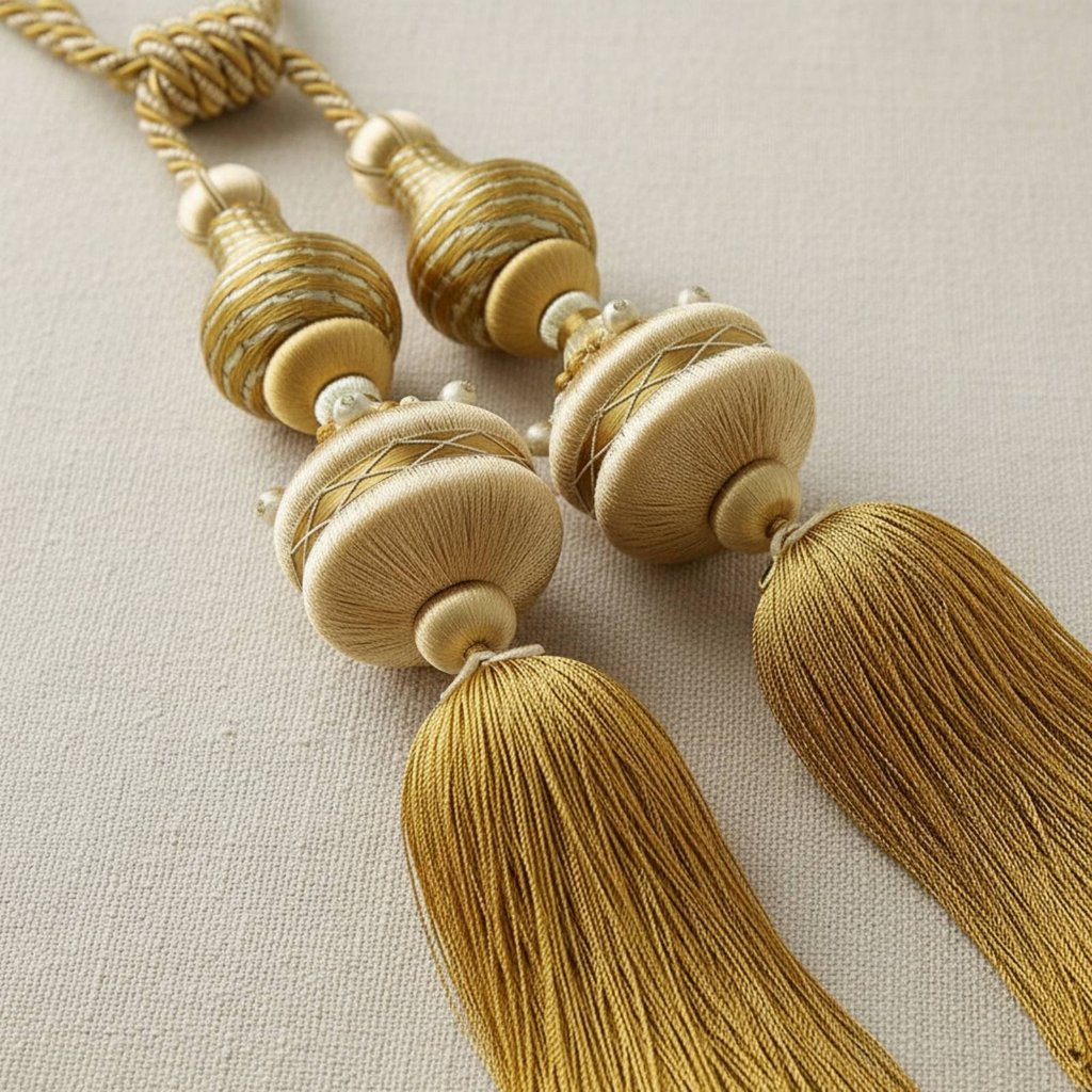 Aesthetic Double Tassel Curtain Holdback Elegant พู่ผ้าม่าน Tieback ยาวนานสําหรับห้องนอน