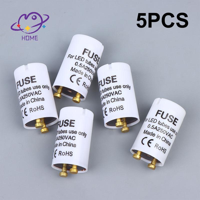 [mayhome] Starter T8 LED 5 ชิ้น/ล็อต LED Sterter T8 LED 0.5A/250V HRC Type Fuse CE RoHSpliant LEDT8 
