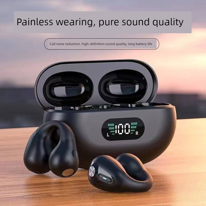 หูฟังไร้สาย หูฟัง bluetooth In-Ear Guide Clip-Onชุดหูฟังบลูทูธไร้สาย2025 สไตล์ใหม่Double-Ear High-Ap