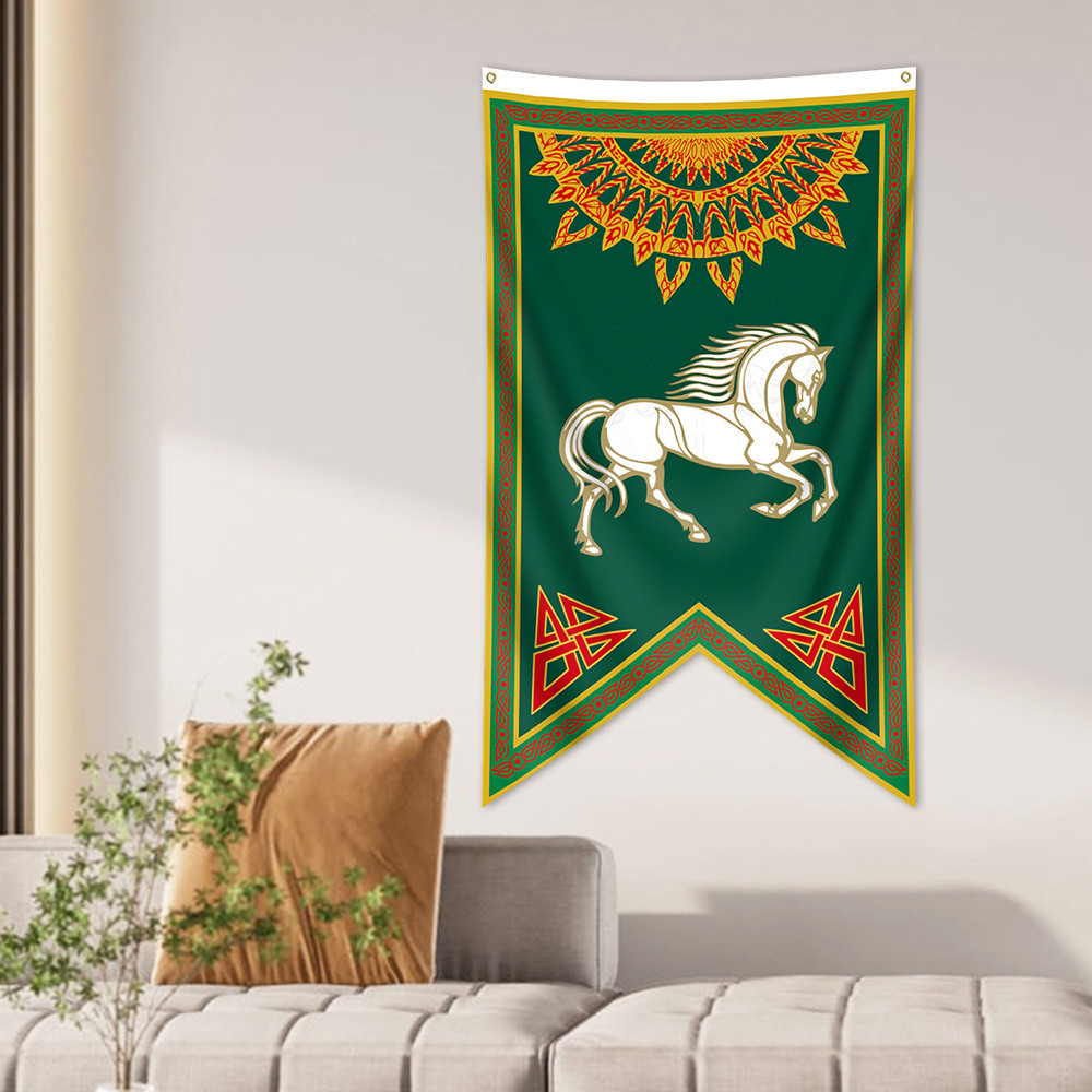 Ring King แขวนธง Rohan Rohan ตกแต่งธงห้องเรียนห้องนอนหอพักตกแต่ง Tapestry [dss]