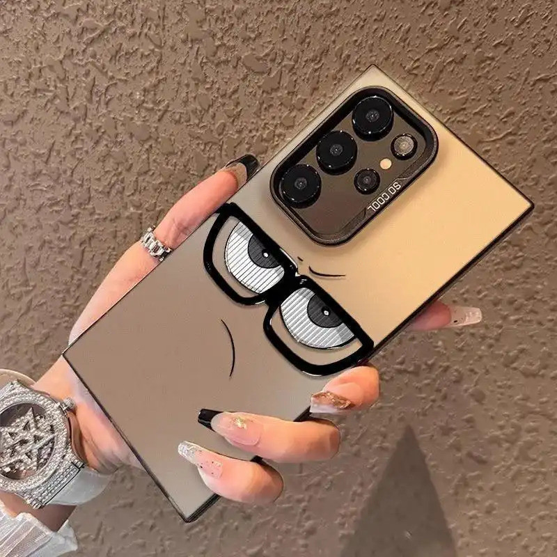 แว่นตา Expression High-End อินเทรนด์กันกระแทกเคสโทรศัพท์เหมาะสําหรับ Samsung S25PLUS/A05S/M05/A04S/F