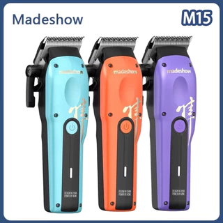 Madeshow รุ่น M15 / M16 ใหม่ Professional Clipper อัพเกรดล้างทําความสะอาดได้ Titanium-Coated ใบมีด Salon Stylist Trimmer