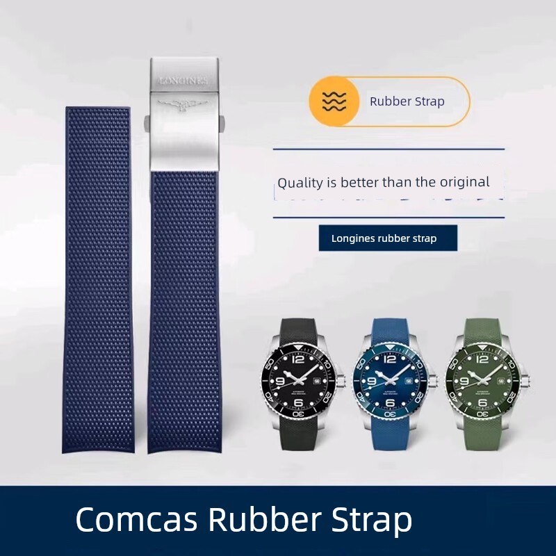 เหมาะสําหรับ Langqin Consfluor สายยาง L3.742 781 782 ผู้ชายกีฬาดําน้ําสายนาฬิกาซิลิโคน