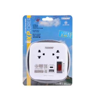 (มีส่งด่วน) TOSHINO XP-UC 2 ช่อง +1 TYPE C +1 USB XP 2 ช่อง USB 16A