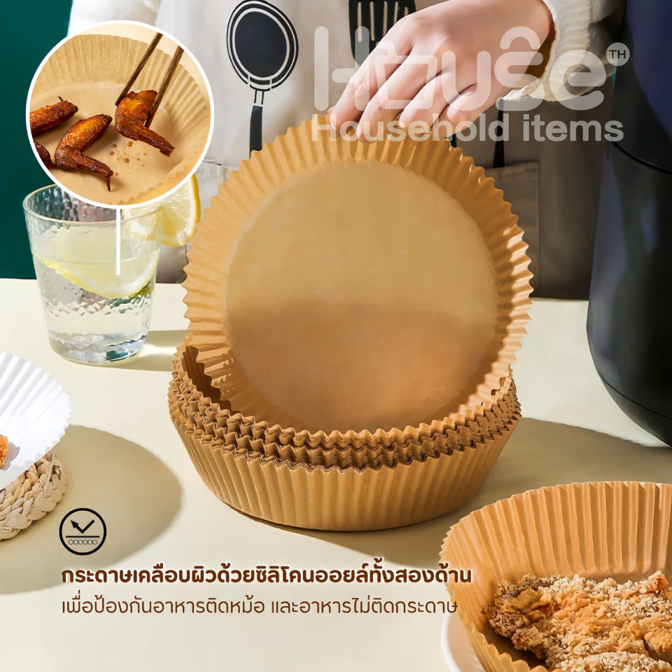 กระดาษรองหม้อทอดไร้น้ำมัน(อัพเกรดใหม่) ทนความร้อนสูง เตาอบ กระดาษรองอบ แผ่นกระดาษรองหม้อ กระดาษกรอง ทิชชู่ครัว ซับน้ำมัน thumbnail 10