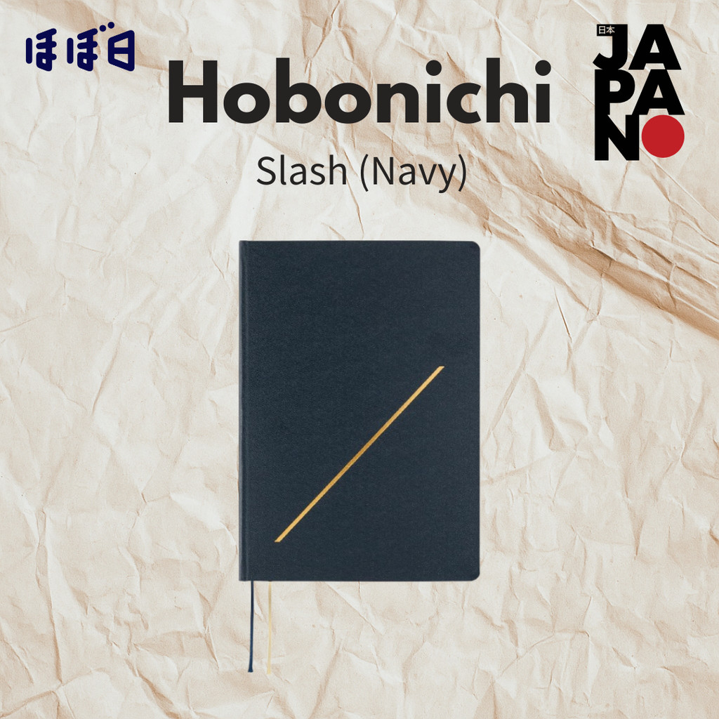 Hobonichi Techo 2025 English Version Slash (Navy) [A5/1 Page Per Day/January/Monday Start]
