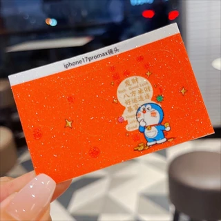 Get Rich Stitch Cat Hollow Out Glitter สติกเกอร์สําหรับ iPhone 17 Pro Max 17 Pro Soft Film เลนส์ฐานชิ้น