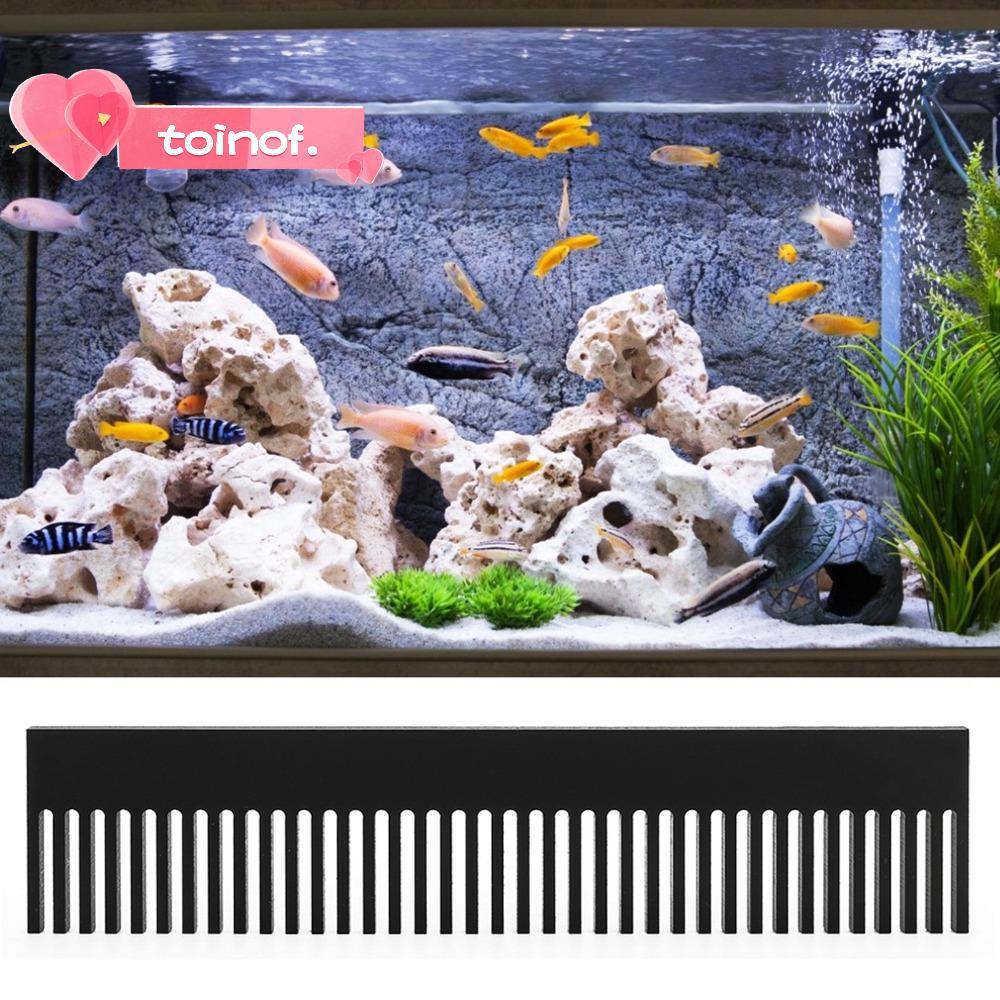TOINOF Aquarium Overflow Comb,อะคริลิคล้นป้องกันอะคริลิคไหลWierหวี,Overflow Protection Weirโครงสร้าง