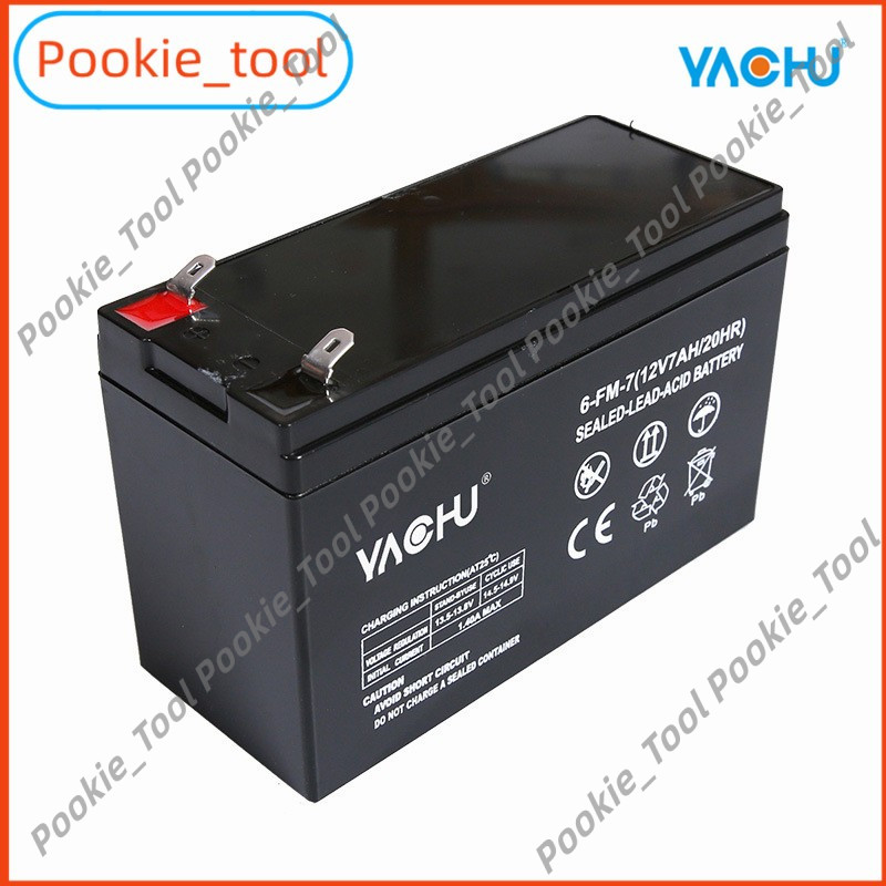 💥พร้อมส่ง💥YACHU แบตเตอรี่แห้ง 12V7AH พ่นยาแบตเตอรี่ มอเอร์ไซค์ แบตเตอรี่ตะกั่ว-กรด แบตรถมอเตอร์ไซค์ แบตเตอรี่แห้ง