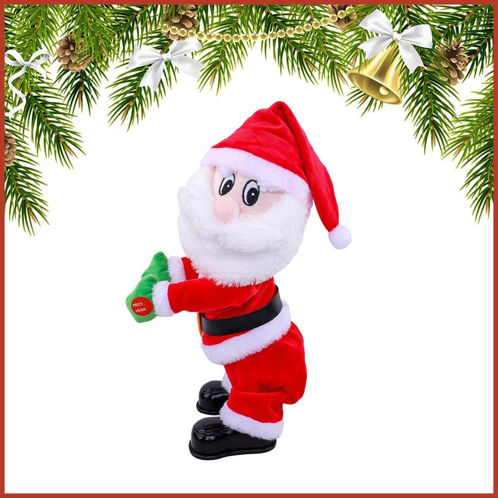 เต้นรําซานตาคลอสเพลงคริสต์มาสยัดไส้ Twerking ดนตรี Santa Claus ไฟฟ้าคริสต์มาสตุ๊กตาตุ๊กตา shopebanmy