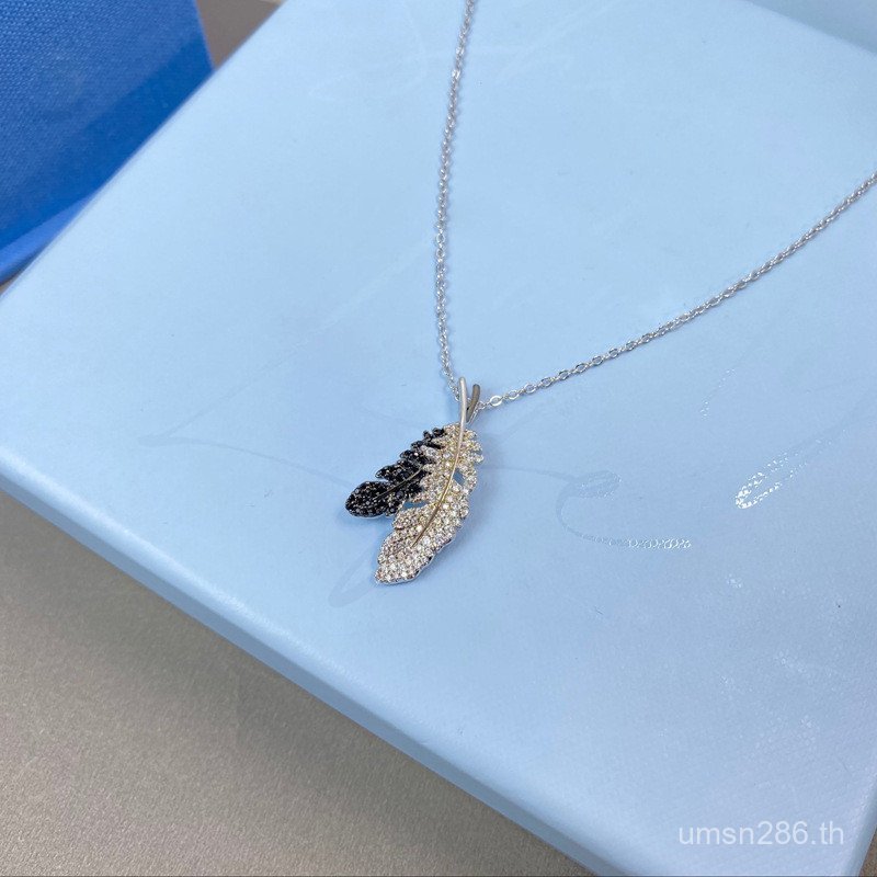 Simple Clavicle Chain Leaf สินค้าใหม่ Love เงินสเตอร์ลิงสร้อยคอ Wing Twin หญิงแฟชั่นเพชร Oriental Fe