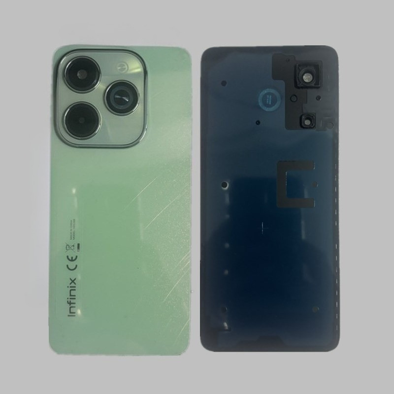 สําหรับ Infinix Hot 40i X6528B X6528 ฝาหลังแบตเตอรี่เคสพร้อมชิ้นส่วนซ่อมเลนส์กล้อง