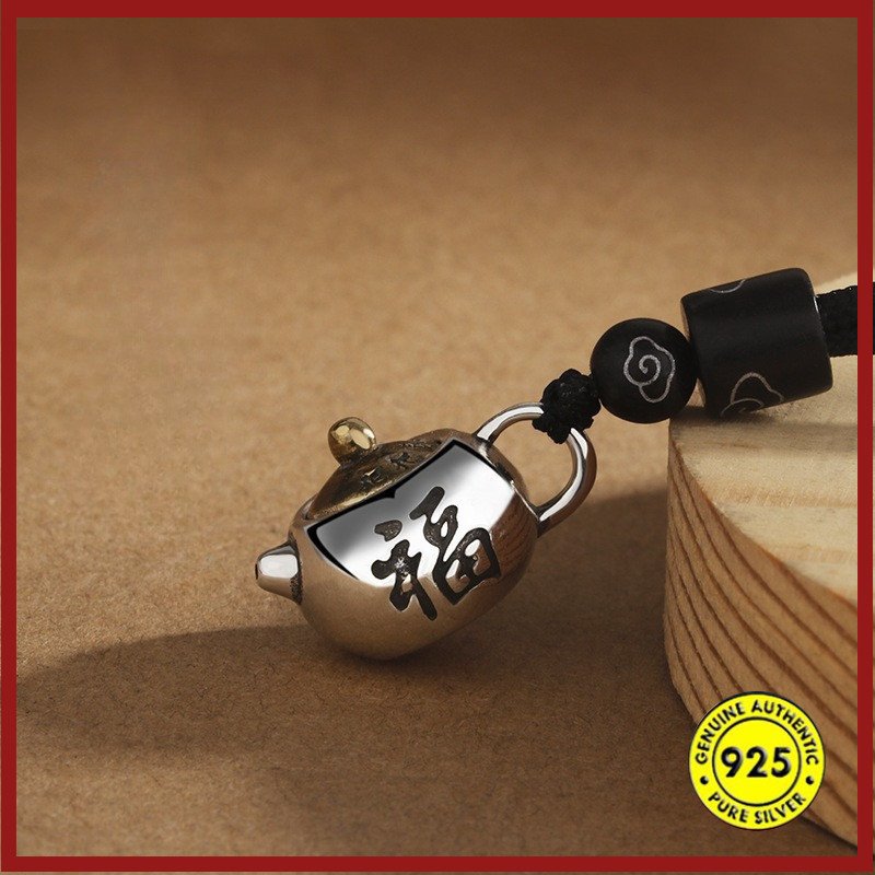 Creative Lucky Teapot Necklace Unisex Unique Niche Jewelry