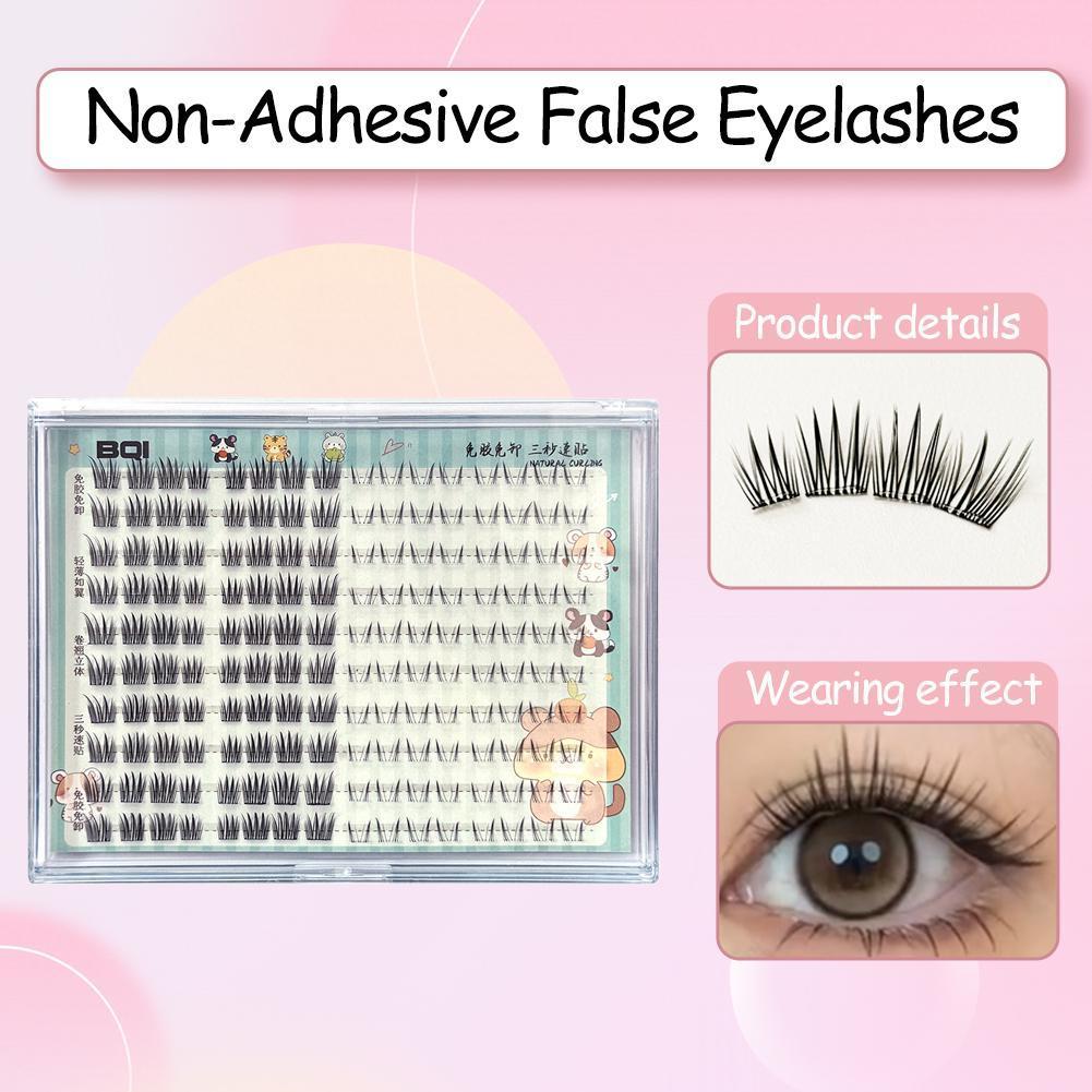 ❦ไดอะดู❦ Bqi Camera-ready Black Peach Blossom หนังสือขนตาปลอดกาวสําหรับผู้เริ่มต้น Natural Curl P0z2